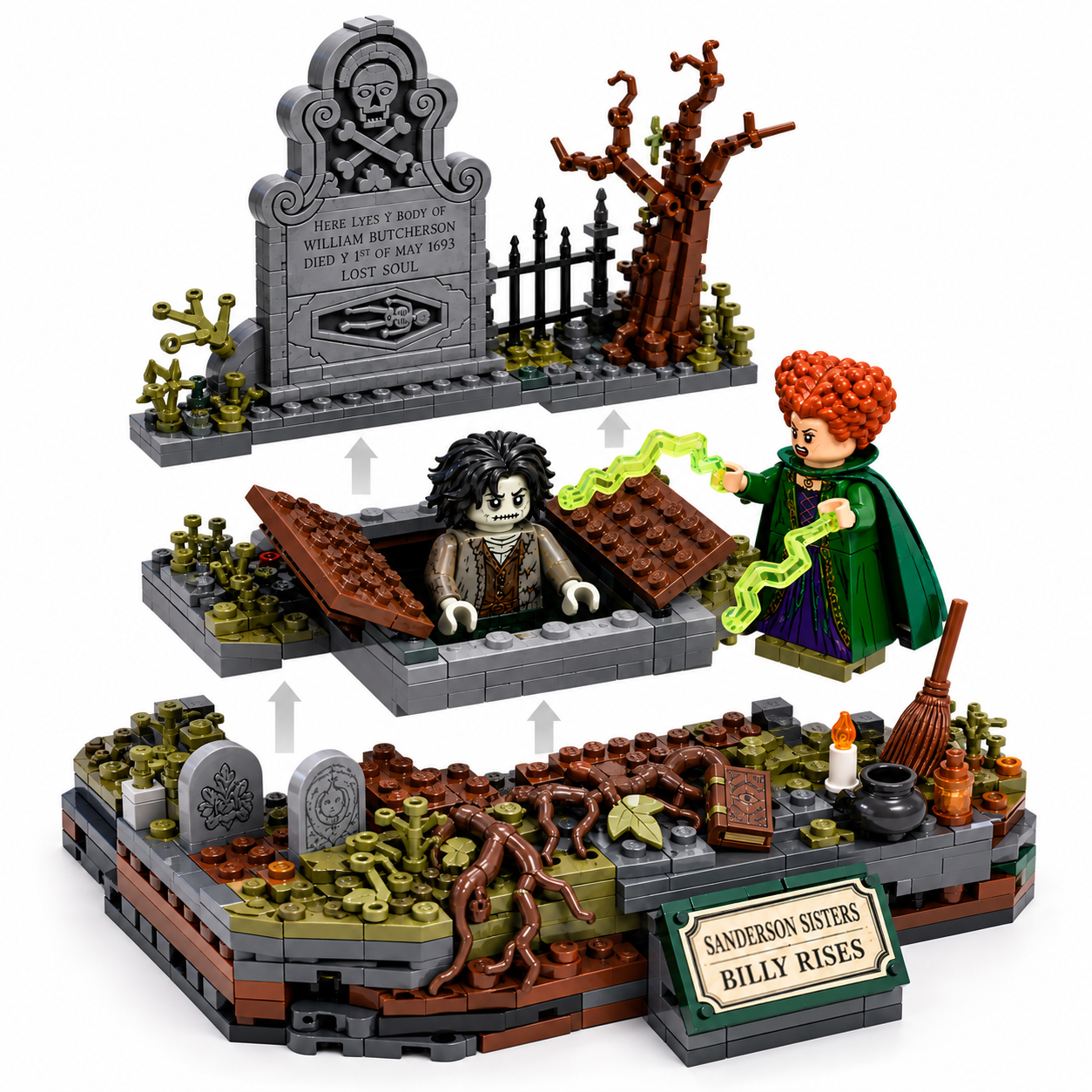 Sanderson Sisters Billy Rises Graveyard Collector Building Set