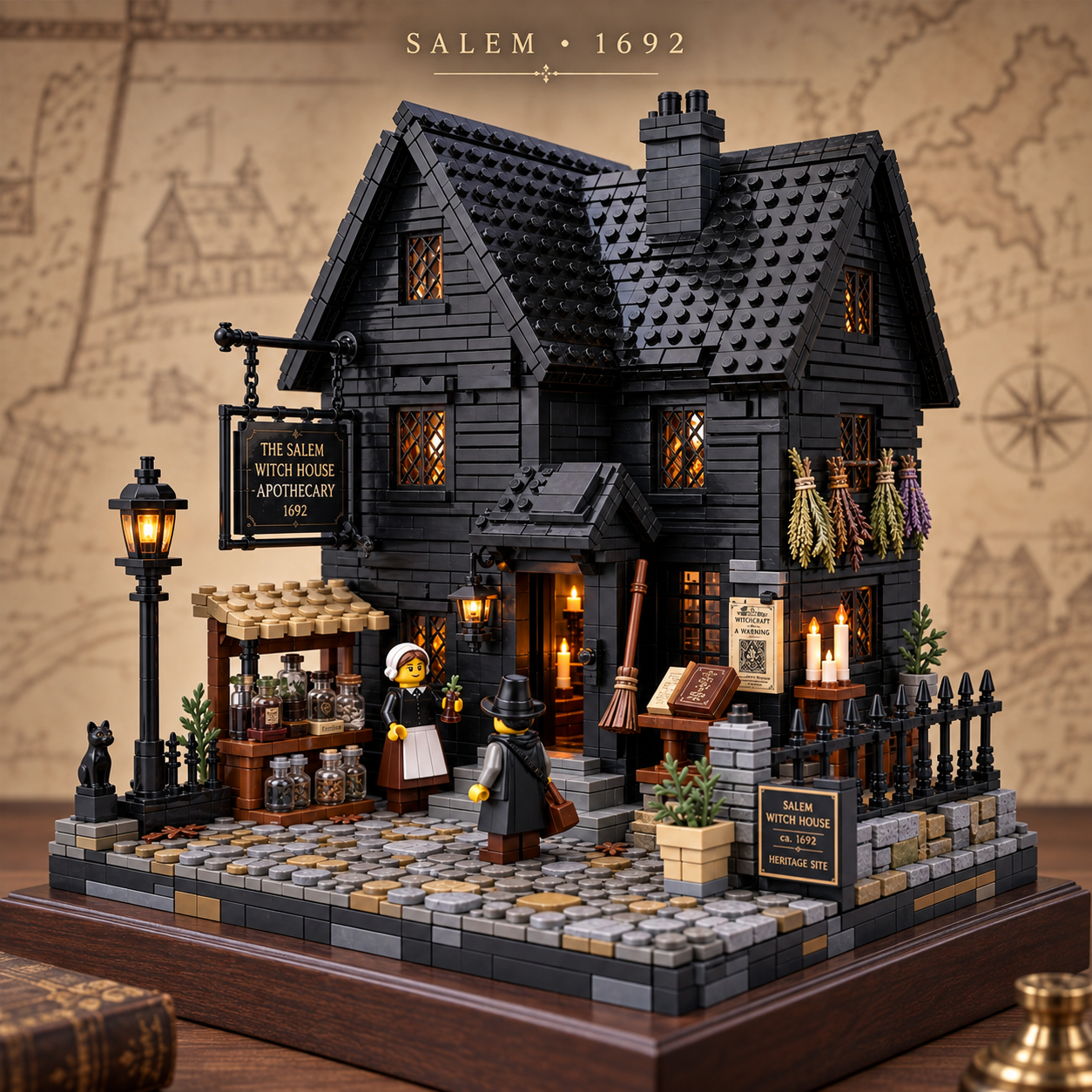 The Salem Witch House Apothecary Collector Building Set