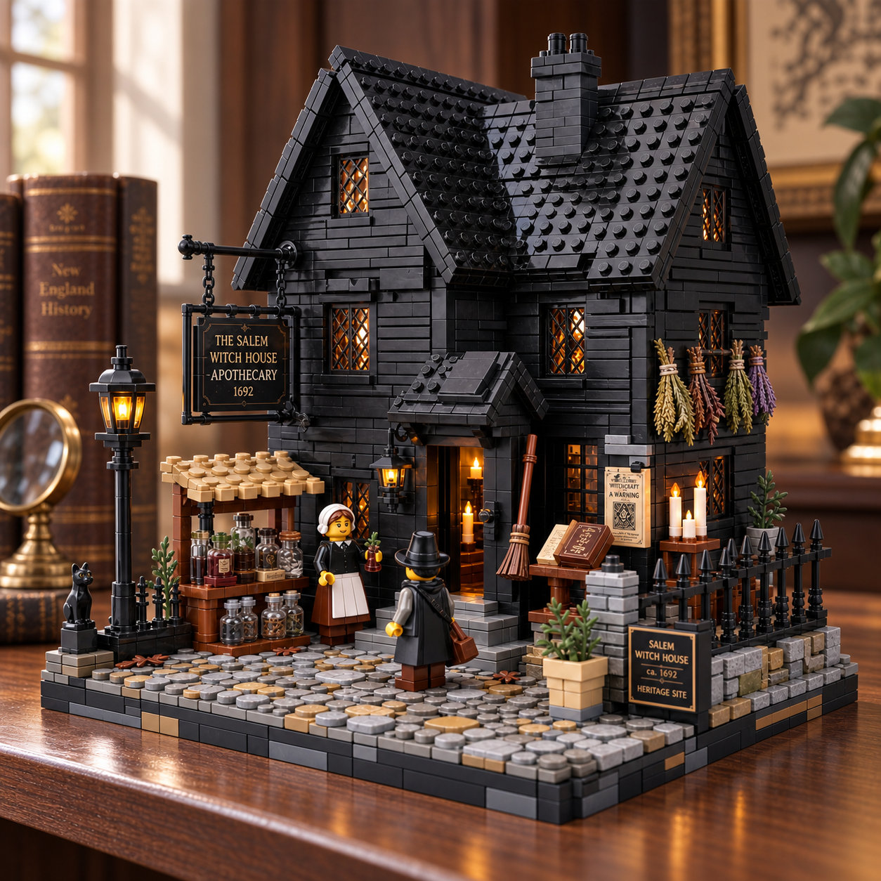The Salem Witch House Apothecary Collector Building Set