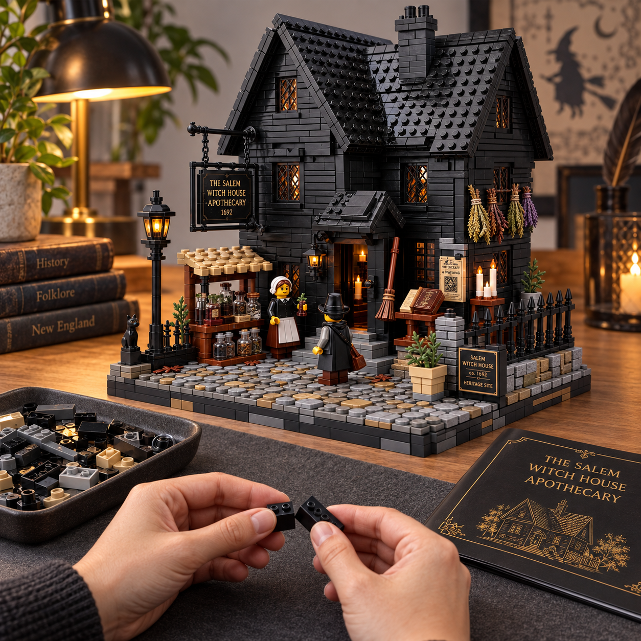 The Salem Witch House Apothecary Collector Building Set