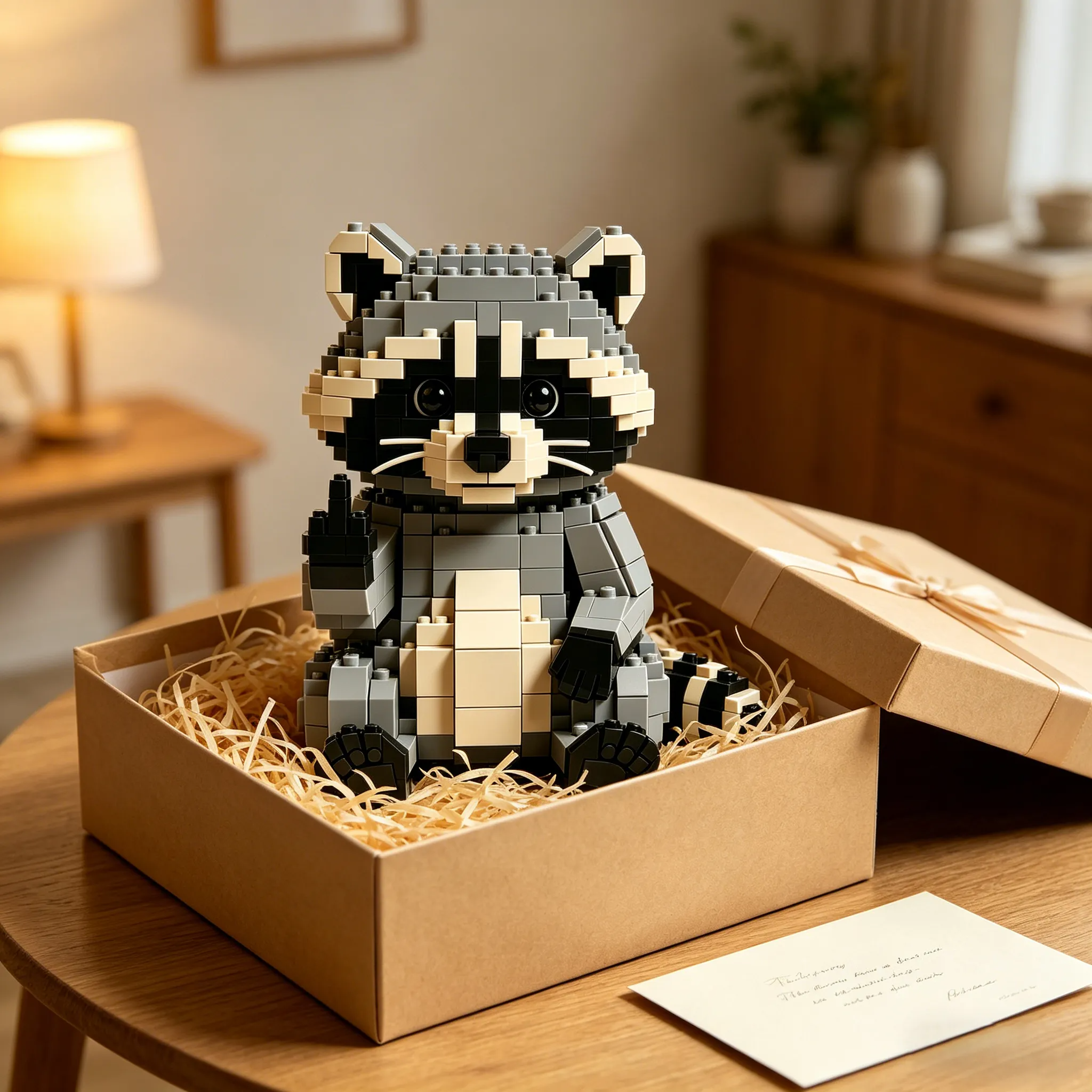 Sarcastic Raccoon Building Block Set