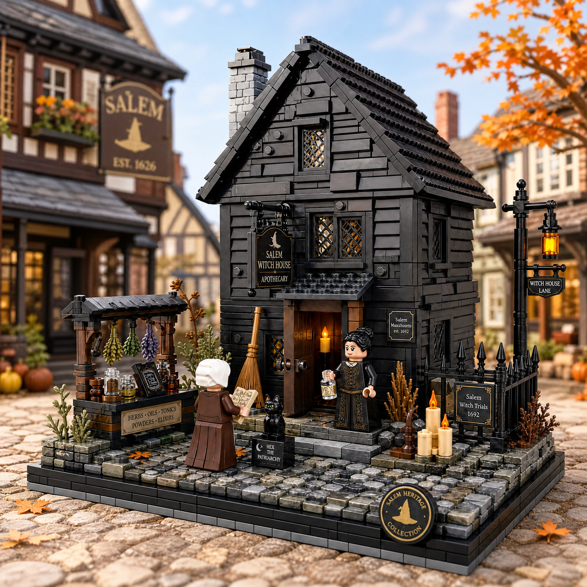 Salem Witch House Apothecary Heritage Collector Building Set