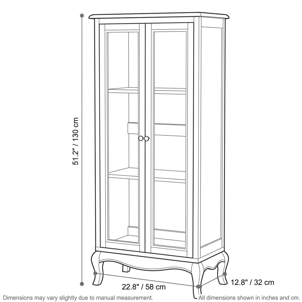 Chestnut Rubberwood Wine Cabinet with Glass Doors, Stemware Rack, Interior Shelves, and Classic Bar Storage Cabinet-Tuwine