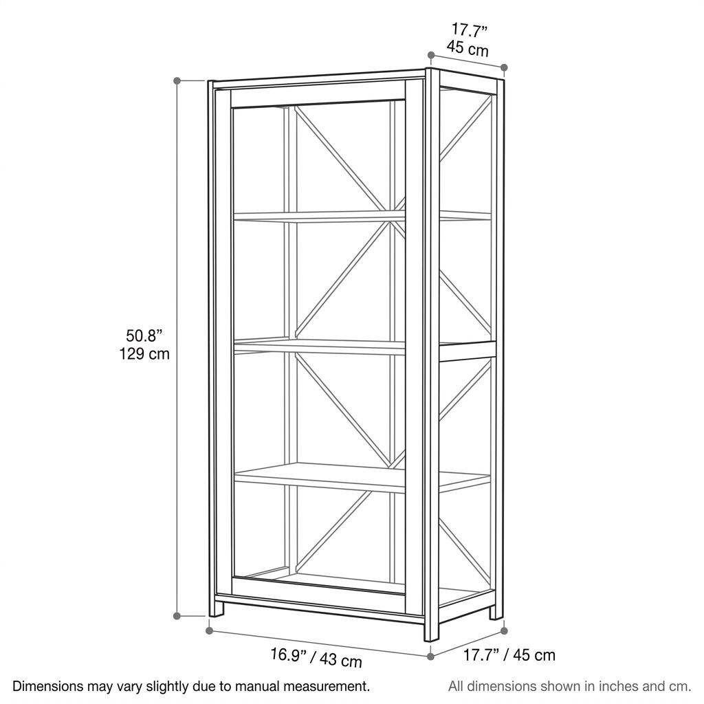 4-Tier Natural Bamboo Wine Cabinet with Fluted Acrylic Door Panels and Adjustable Shelves for Vertical Kitchen or Dining Storage-Tuwine