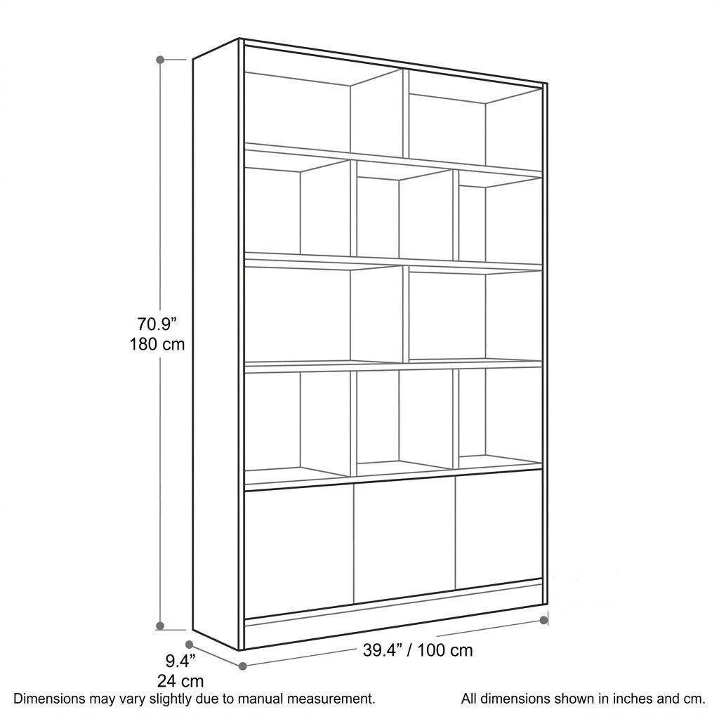 39" Rustic Oak Wine Cabinet with Display Cubbies and Bottom Doors, Modern Manufactured Wood Storage Cabinet for Entertaining-Tuwine