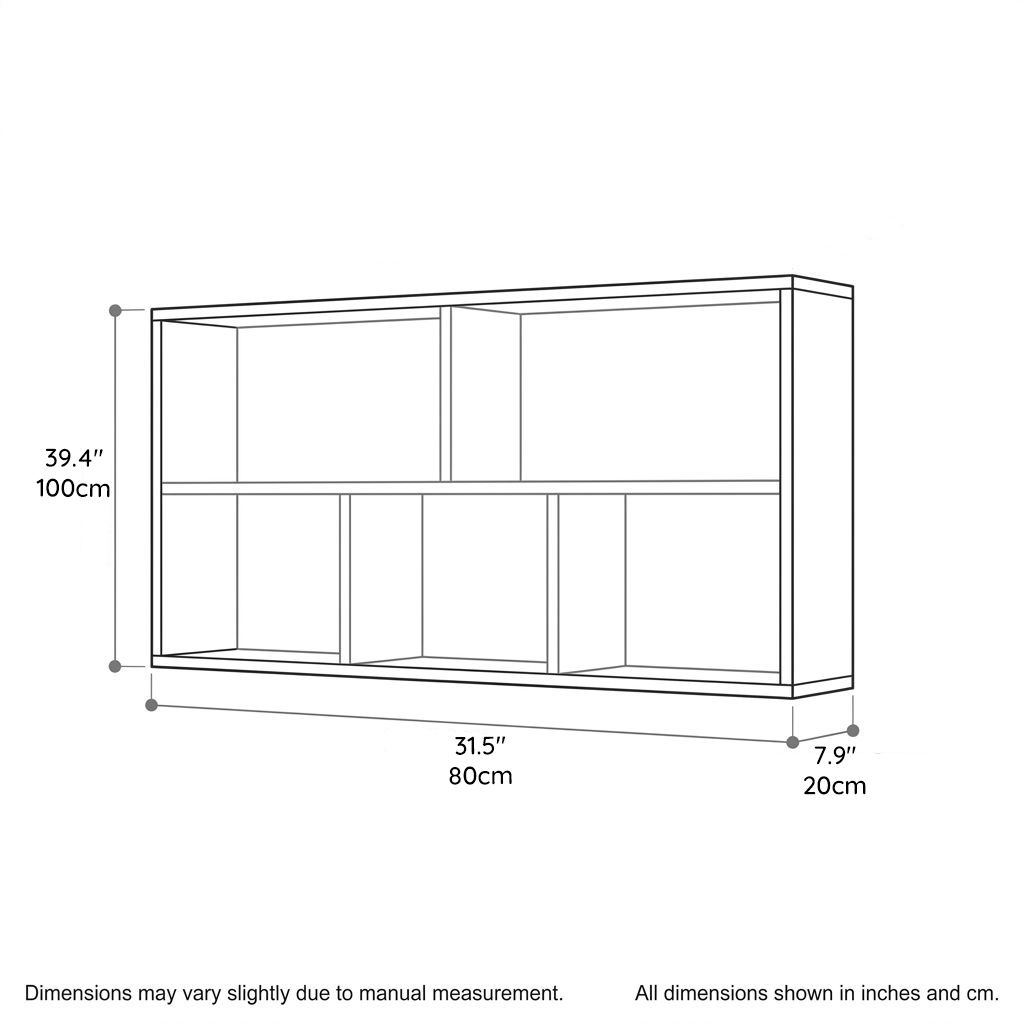 31"W x 8"D x 39"H 3-Tier Narrow Wall Shelf in Light Walnut with Open Wine Bottle Display Cubbies for Small Space Kitchen or Dining Wall-Tuwine