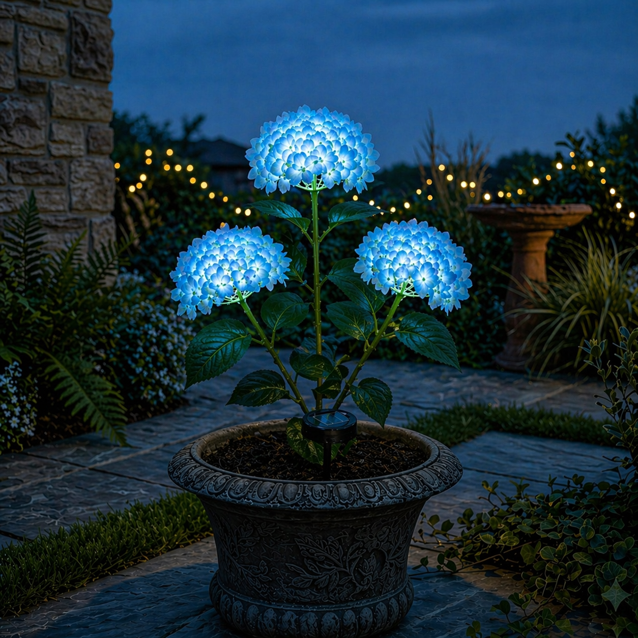 Solar Hydrangea Flower Lights for a Glowing Night Garden ✨