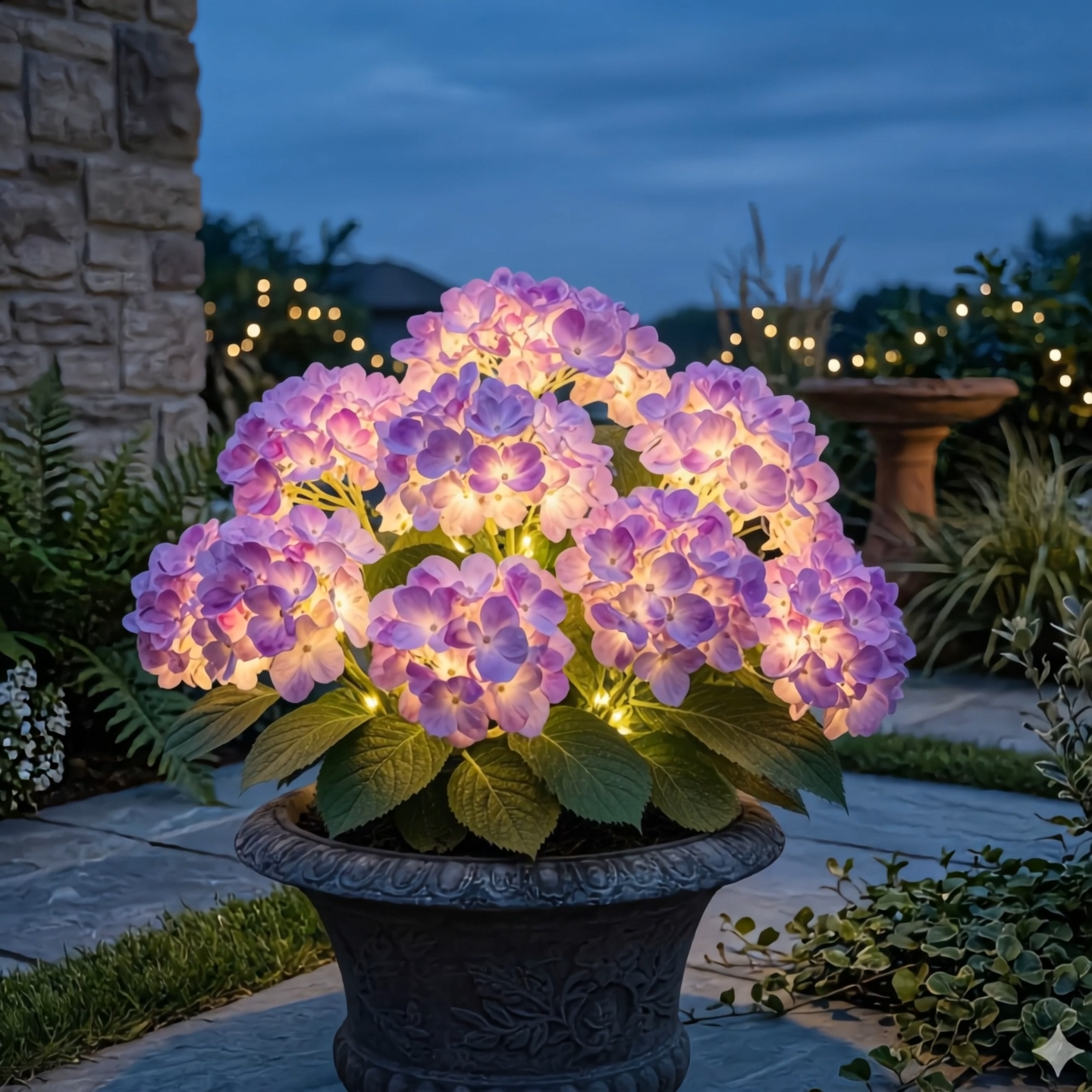 Solar Hydrangea Flower Lights for a Glowing Night Garden ✨