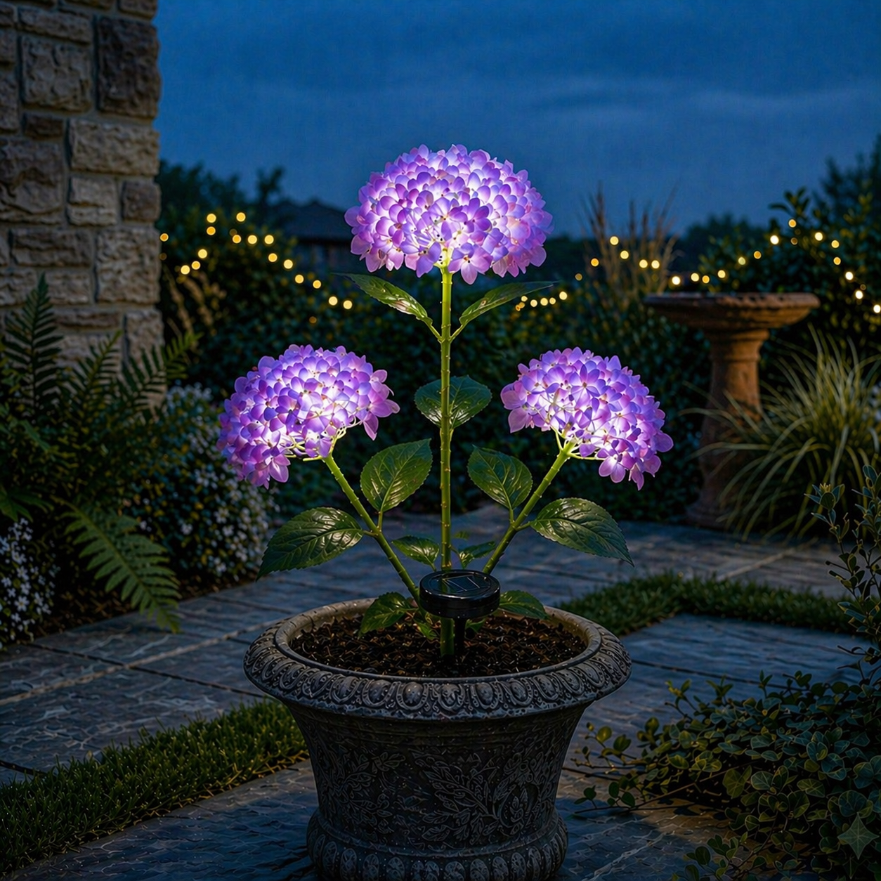 Solar Hydrangea Flower Lights for a Glowing Night Garden ✨