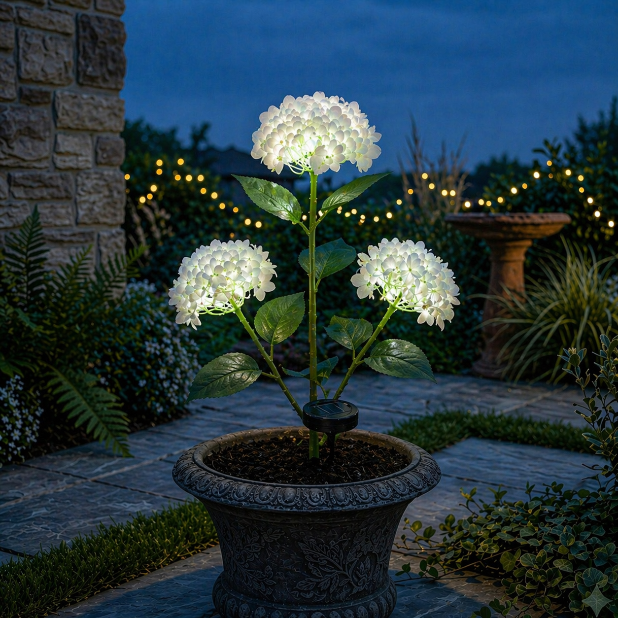Solar Hydrangea Flower Lights for a Glowing Night Garden ✨