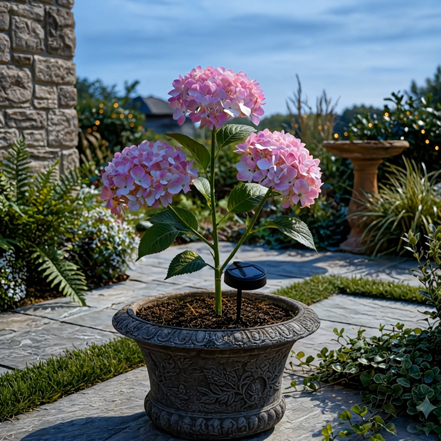 Solar Hydrangea Flower Lights for a Glowing Night Garden ✨