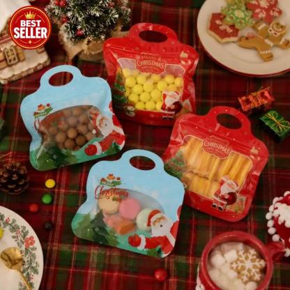 🎅LAST DAY SALE 70% OFF!!🎁Easy Fill, Easy Seal🎄 Festive Self-Seal Treat Bags