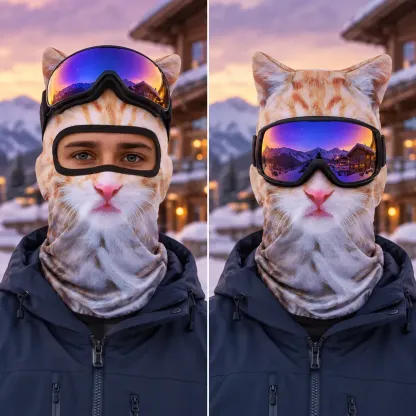 Christmas Sale 70% OFF-3D Animal Balaclava with Ears | Halloween Face & Neck Hood