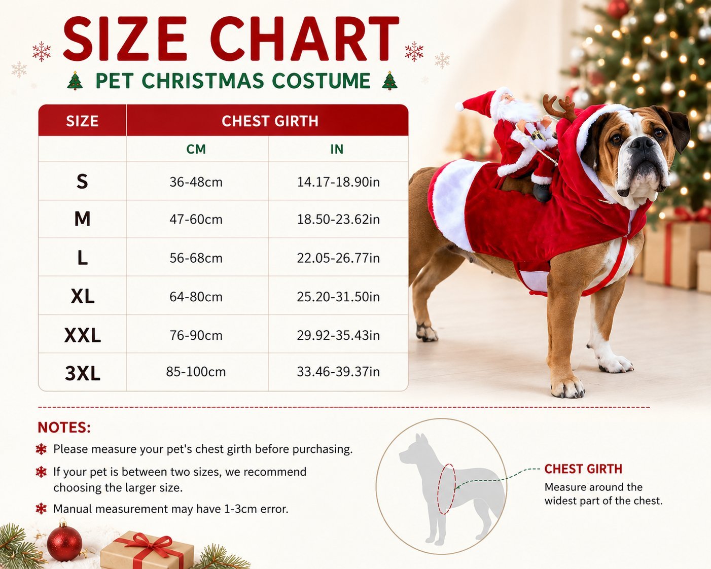 Santa Rider Pet Christmas Costume