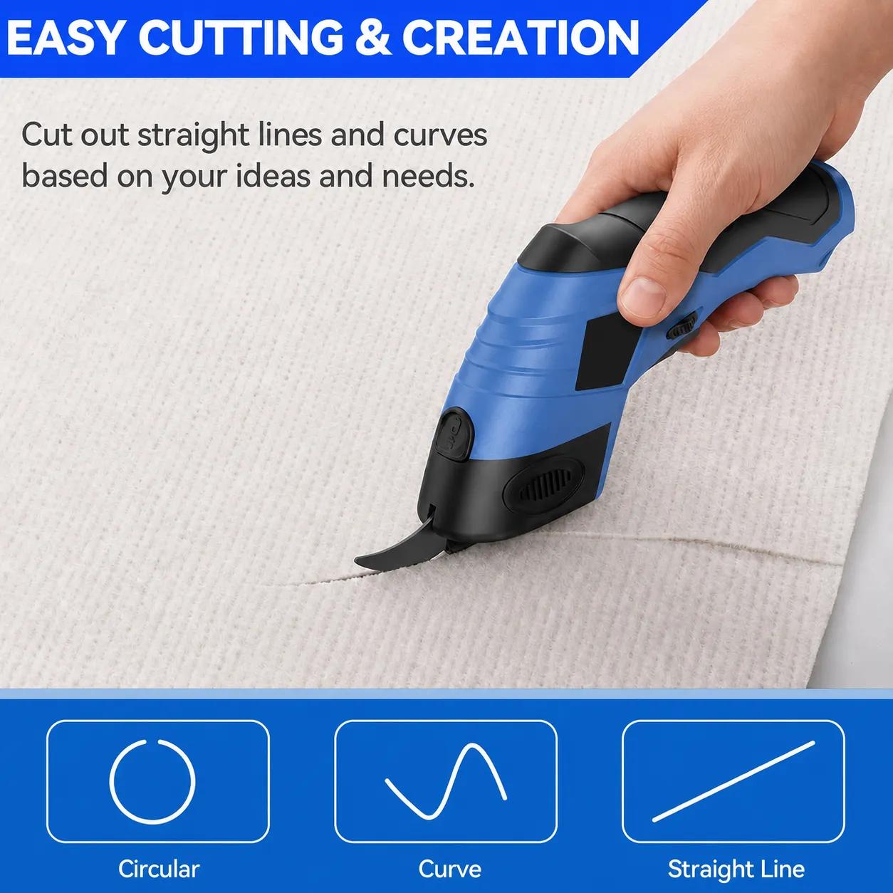 Cut Faster Cordless Electric Scissors