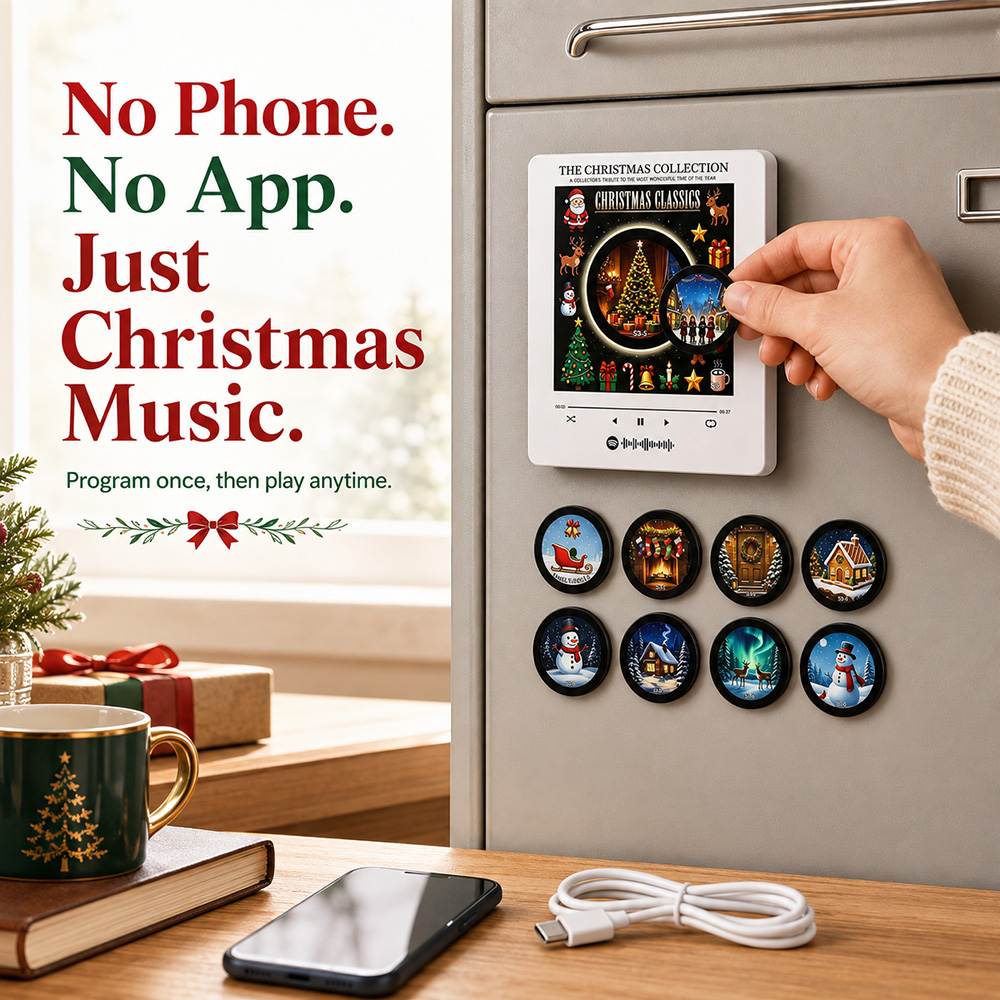 🎄 Mini Vinyl Record Player Magnet