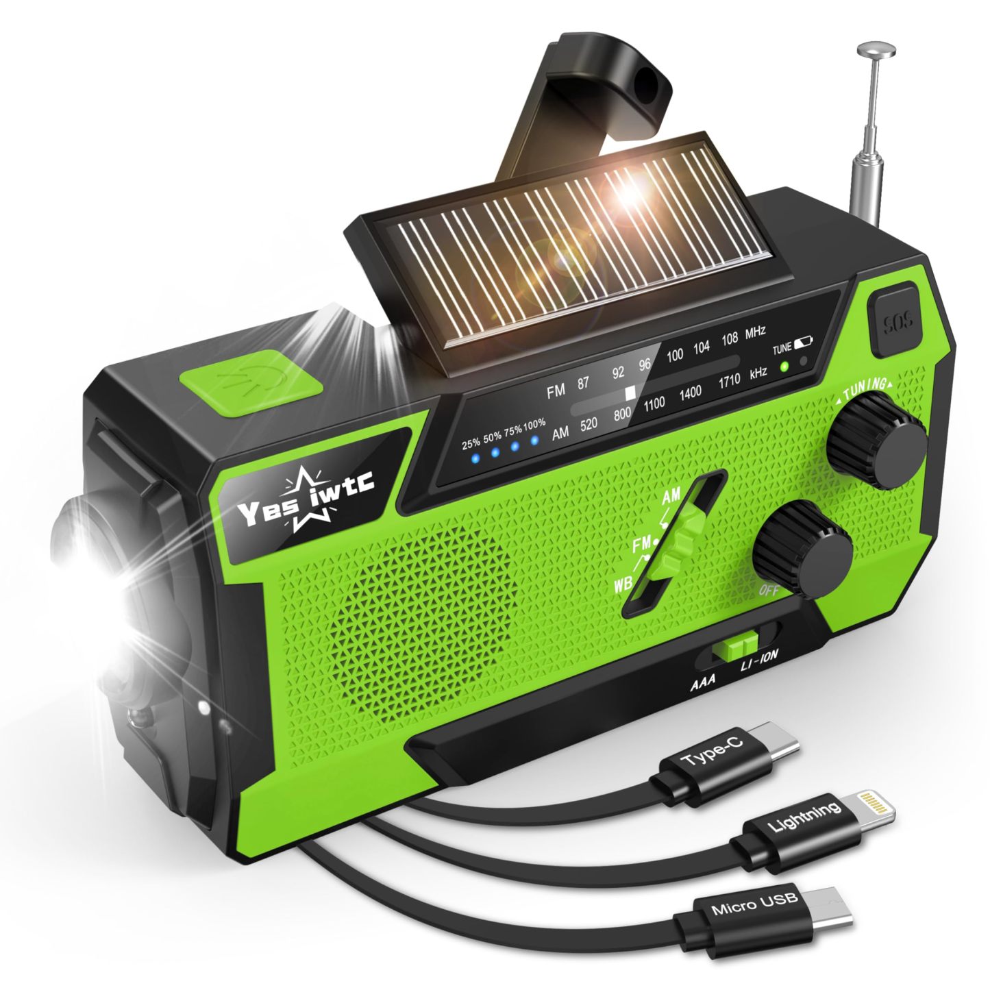Big Christmas Sale 70%OFF - Self-Powered Weather Alert & 2000mAh Power Bank Radio 🔥