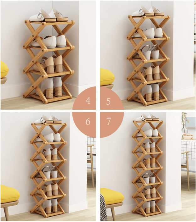 Last Day 70%OFF-The 9-Tier No-Assembly Bamboo Rack !🌿👟