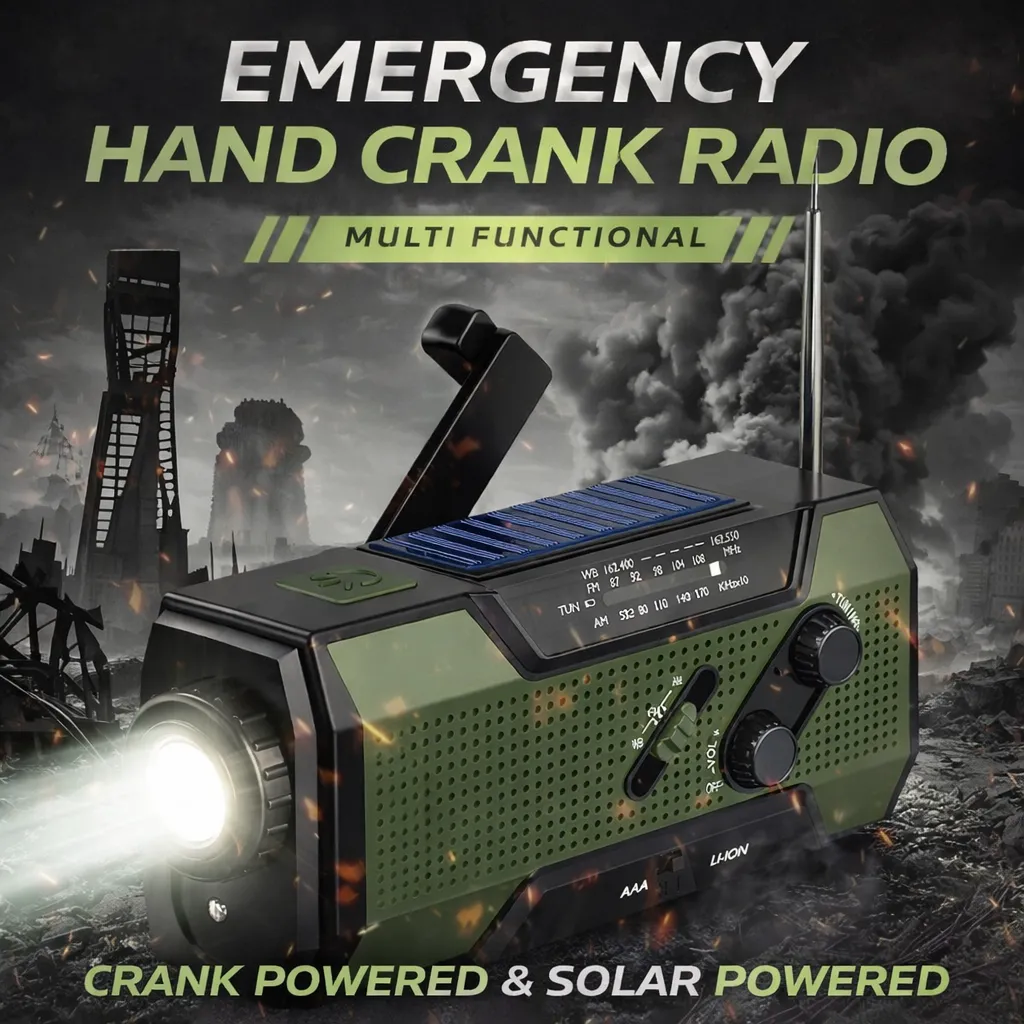 Big Christmas Sale 70%OFF - Self-Powered Weather Alert & 2000mAh Power Bank Radio 🔥