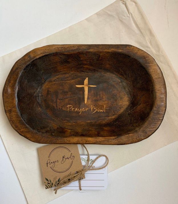 Sold Out---Prayer Bowl Dough Bowl Cross religious gifts🎁