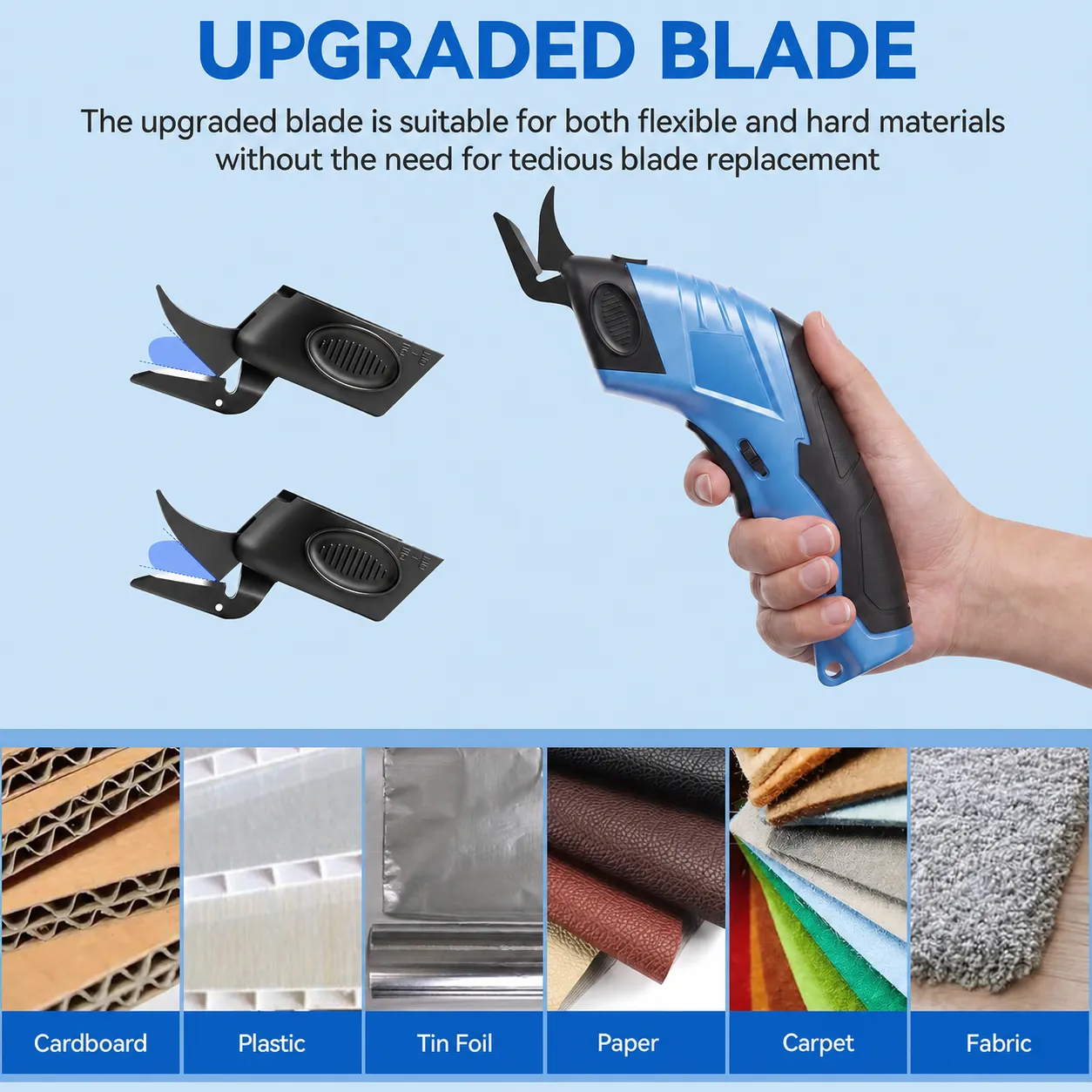 Close-up of the electric scissors blade