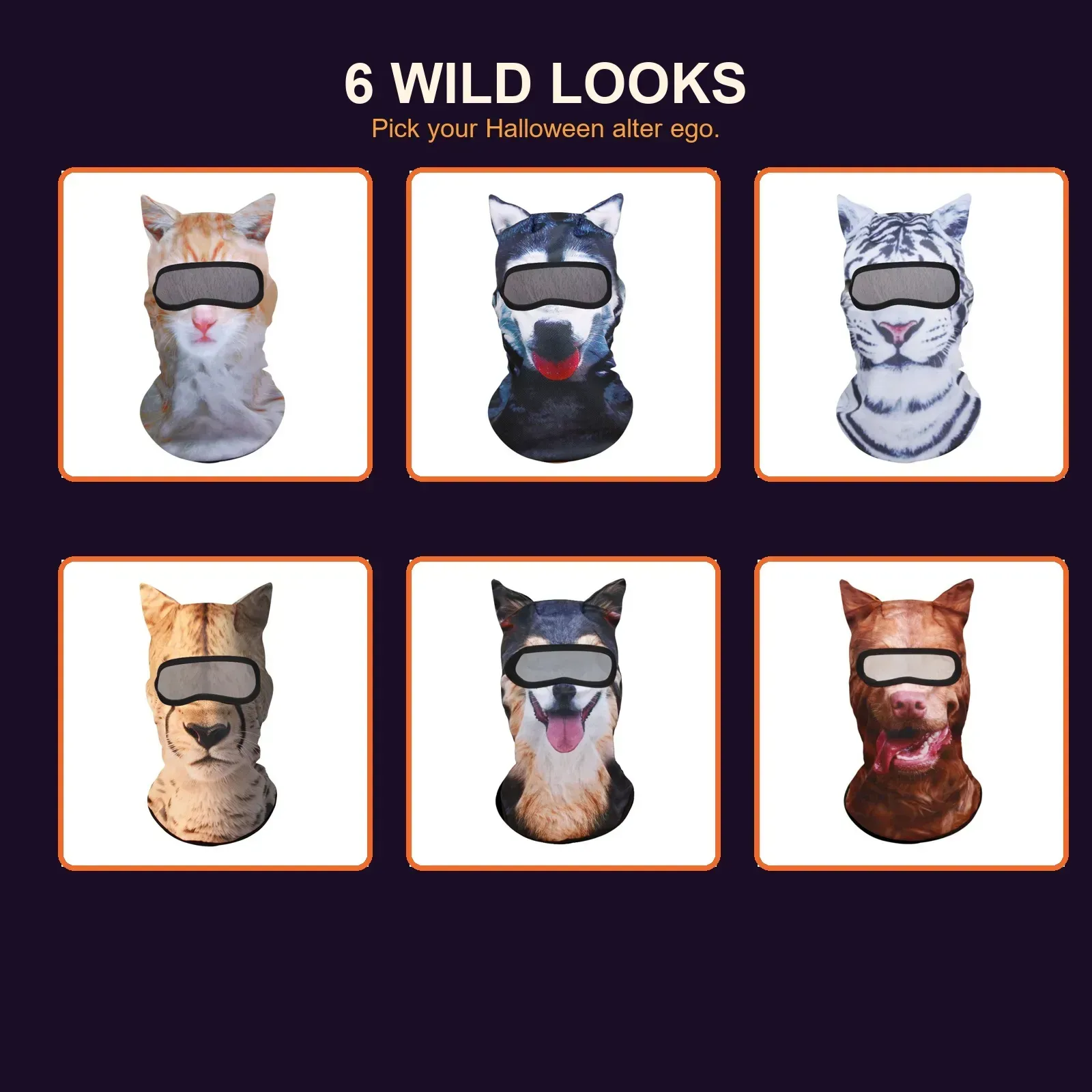 Christmas Sale 70% OFF-3D Animal Balaclava with Ears | Halloween Face & Neck Hood