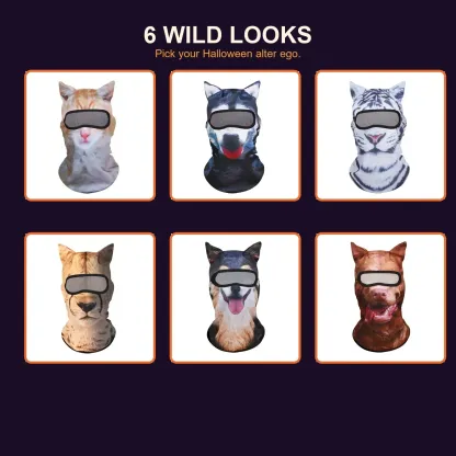 Christmas Sale 70% OFF-3D Animal Balaclava with Ears | Halloween Face & Neck Hood
