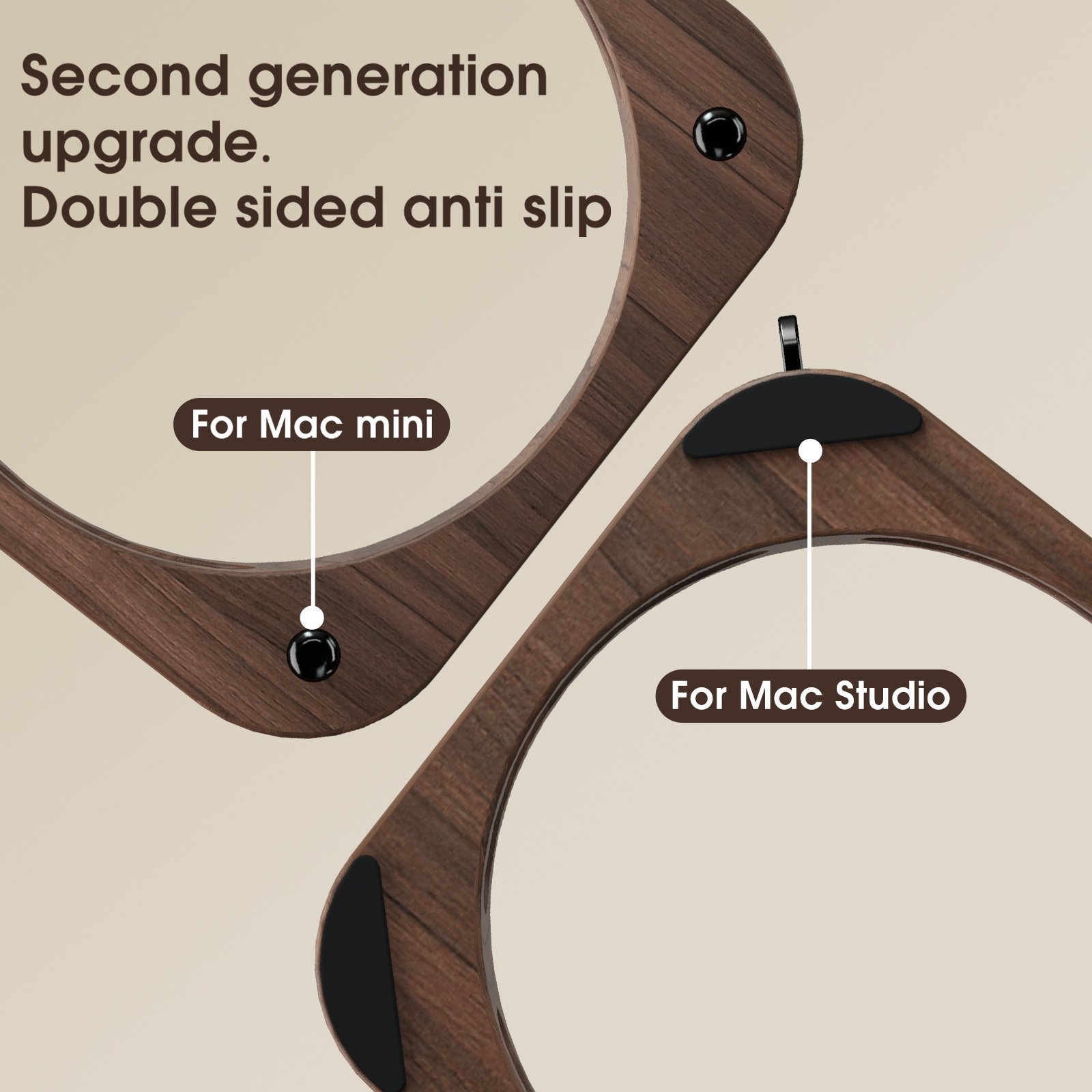 Walnut Mac mini stand