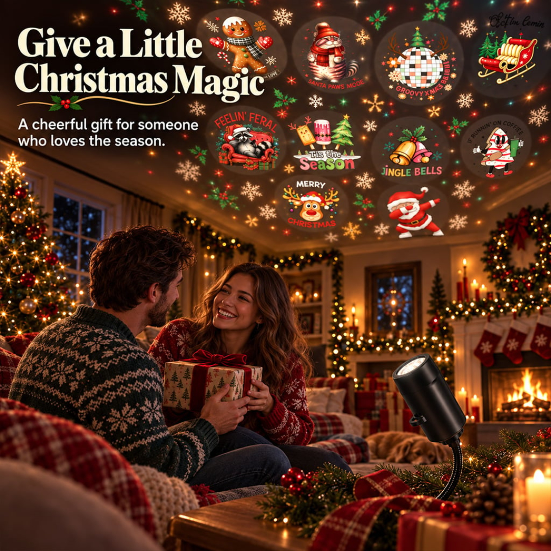 🔥Last Day 50% OFF🎄Plug-&-Play HD Christmas Projector - 6 or 10 Festive Scenes