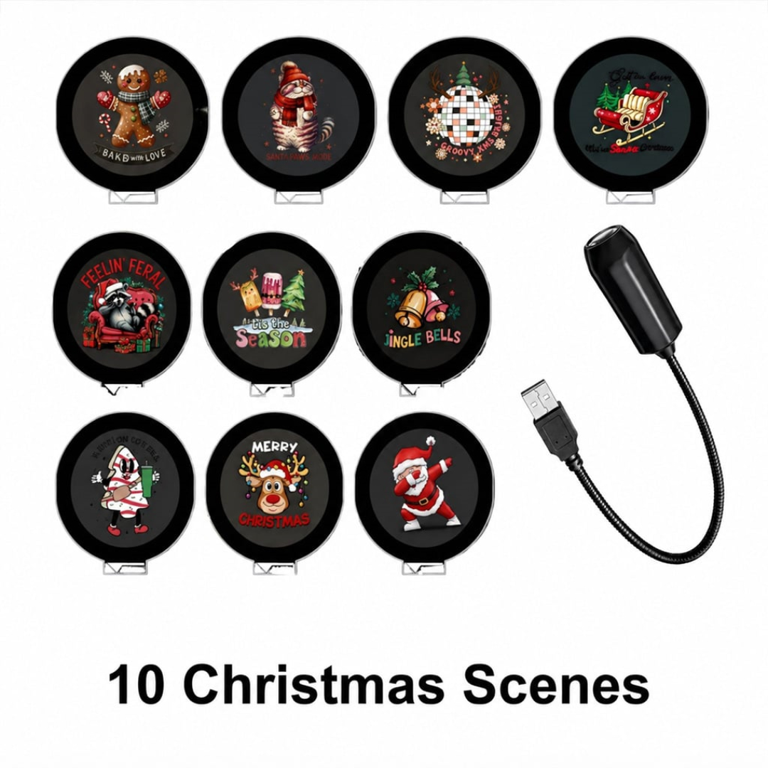 🔥Last Day 50% OFF🎄Plug-&-Play HD Christmas Projector - 6 or 10 Festive Scenes