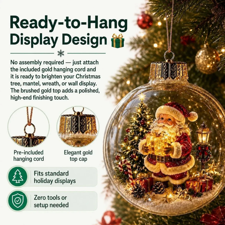 🔥Limited time 69% OFF -✨🎄Light-Up Christmas Diorama Ornament 