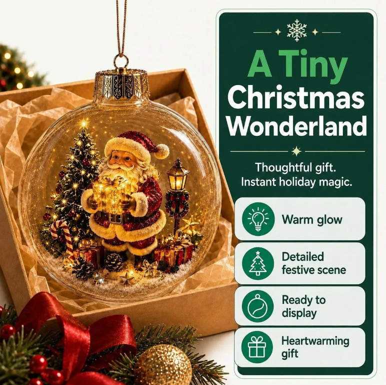 🔥Limited time 69% OFF -✨🎄Light-Up Christmas Diorama Ornament 