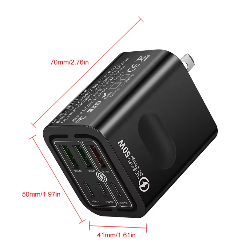 🔥 Last Day 72% OFF - 🔋 50W Multi-Port Fast Charger with Smart Fast Charging