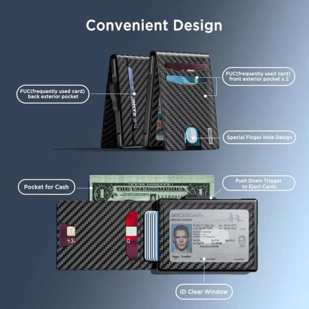 🔥 Last Day 52% OFF💵Minimalist Wallet - Pop-Up Card Design For Faster Everyday Carry