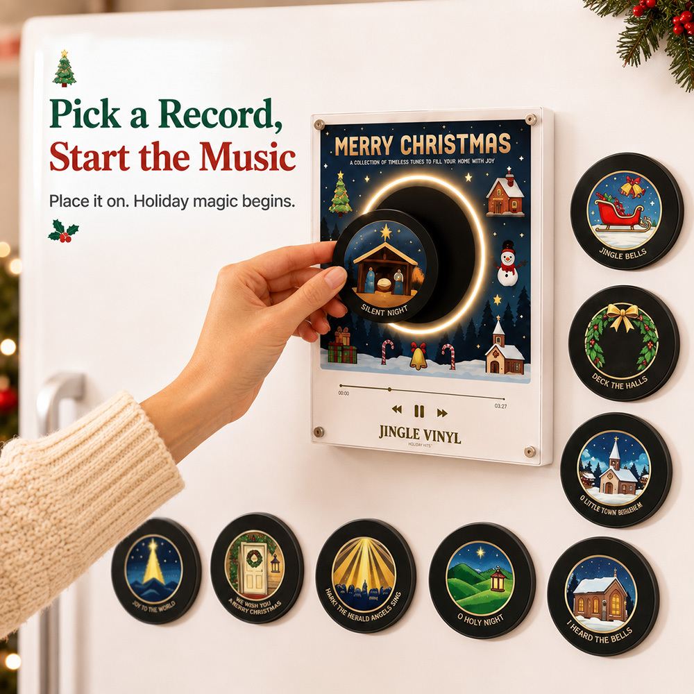 🎄Flash Sale⚡Mini Vinyl Record Player Magnet