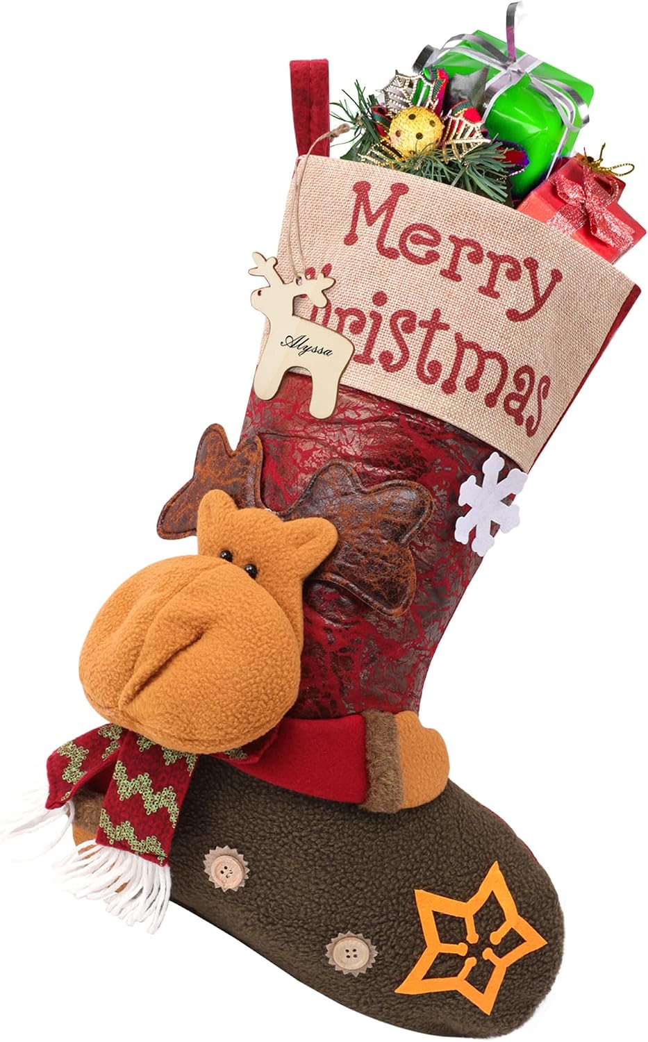Reindeer Christmas stocking