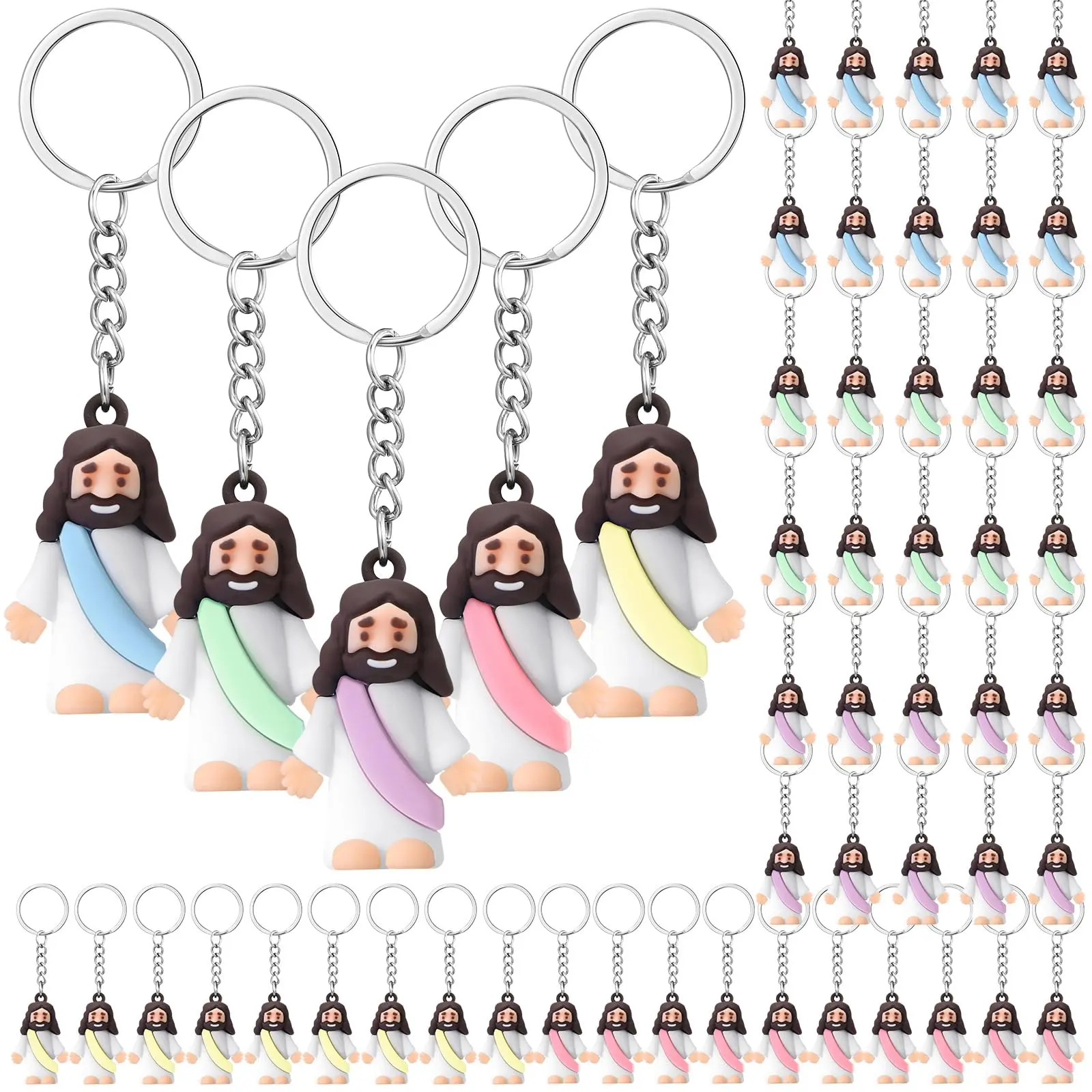 Jesus Loves You Mini Keychains, 24/48 Pcs