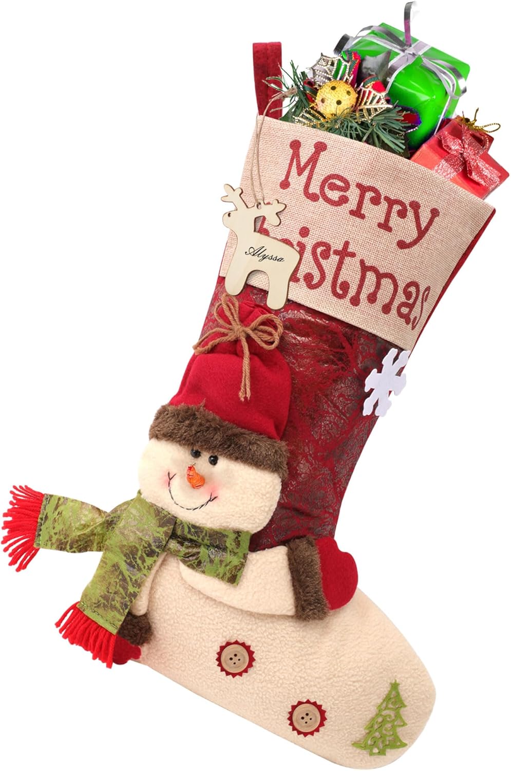 Snowman Christmas stocking