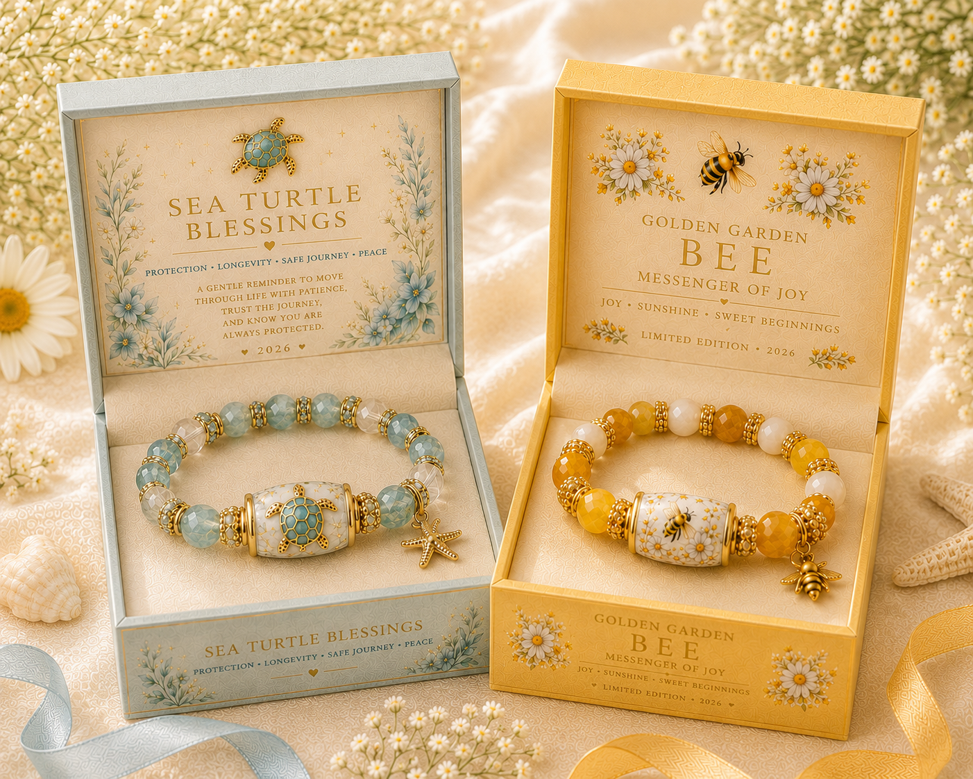 🌊 Protection • Longevity • Safe Journey • Peace🐢 2026 Limited Edition Sea Turtle Blessings Bracelet