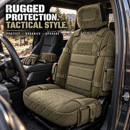 💥Limited Time-53% OFF🚙 Durable Tactical Truck Seat Cover✨ Storage, Protection & All-Day Comfort