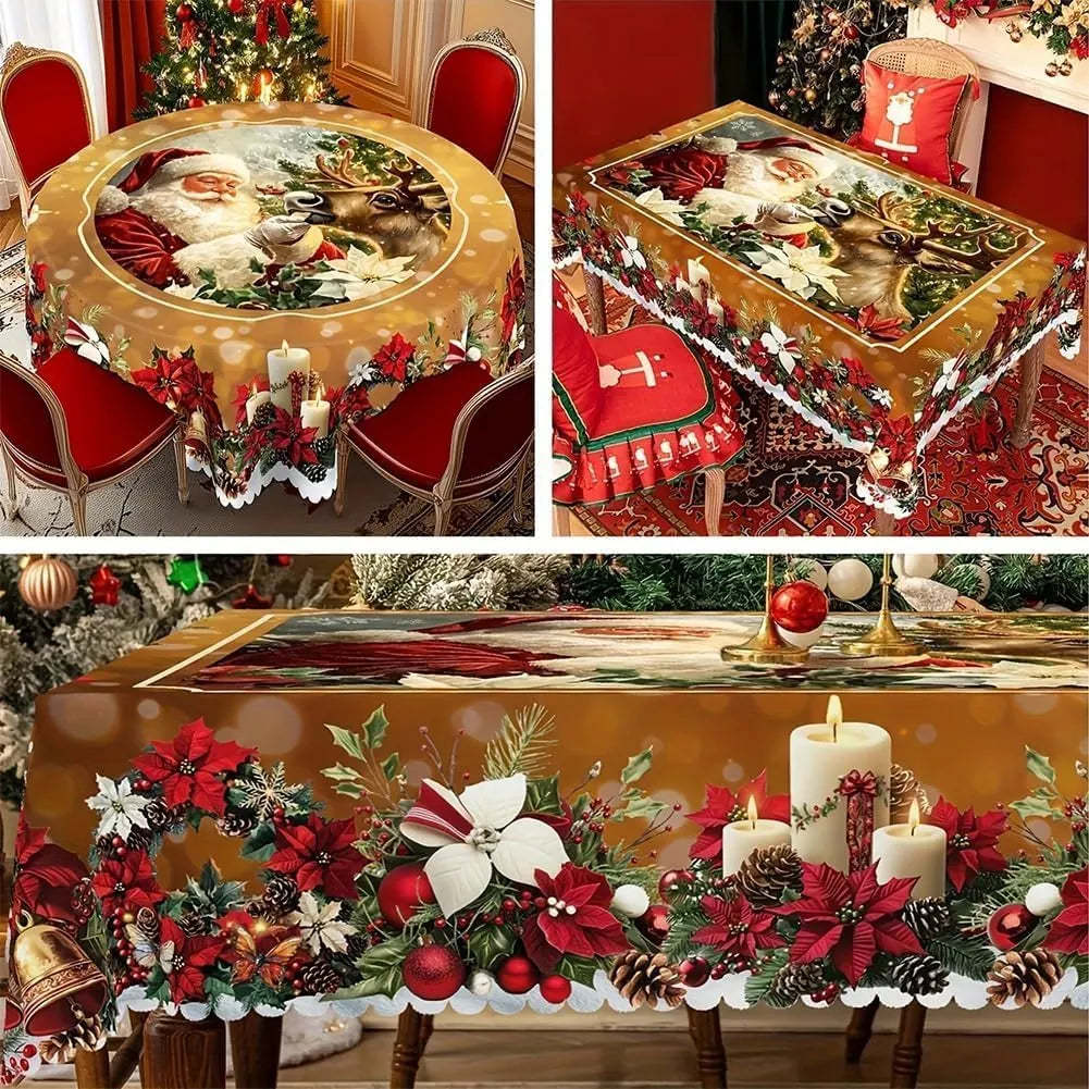 🔥 Last Day 53% OFF 🎄🎅Vintage Christmas Holiday Tablecloth