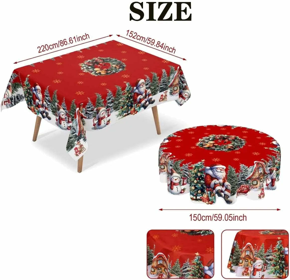 🔥 Last Day 53% OFF 🎄🎅Vintage Christmas Holiday Tablecloth