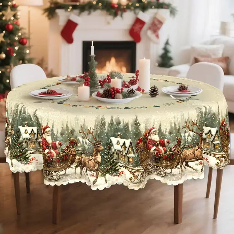 🔥 Last Day 53% OFF 🎄🎅Vintage Christmas Holiday Tablecloth