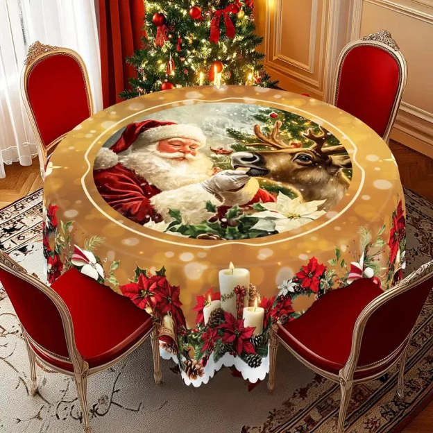 🔥 Last Day 53% OFF 🎄🎅Vintage Christmas Holiday Tablecloth