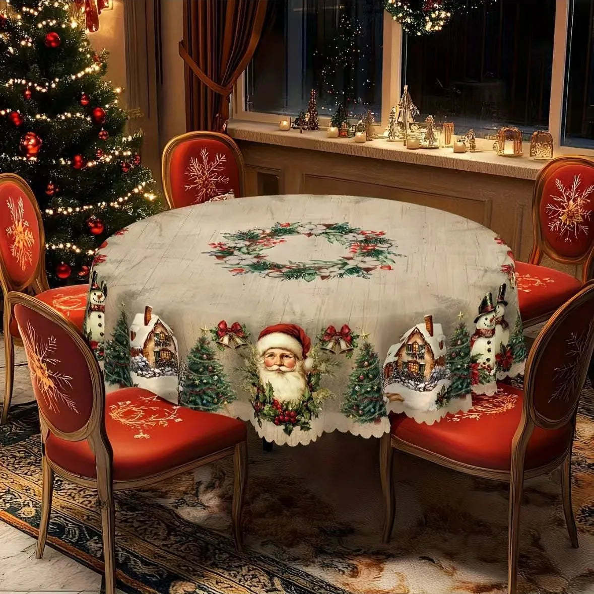 🔥 Last Day 53% OFF 🎄🎅Vintage Christmas Holiday Tablecloth