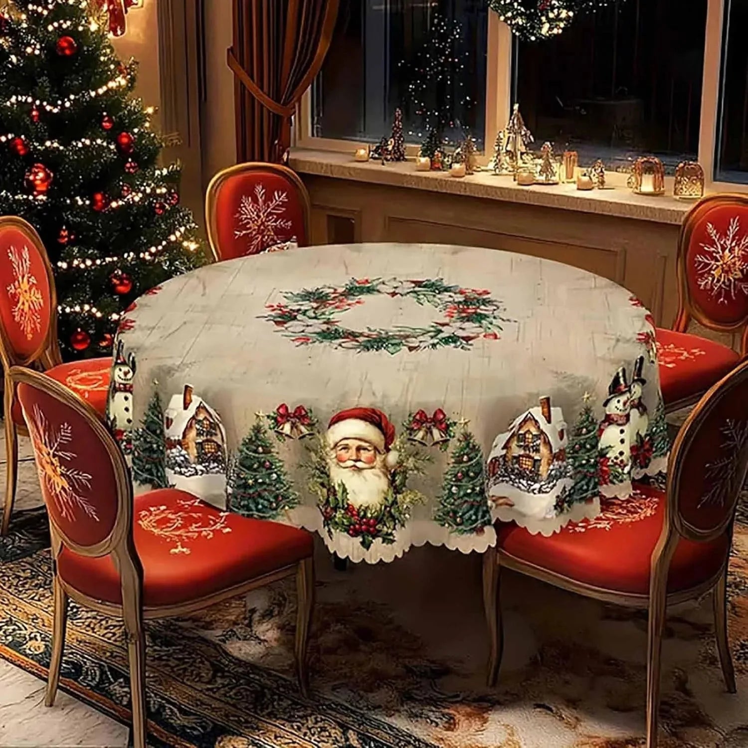 🔥 Last Day 53% OFF 🎄🎅Vintage Christmas Holiday Tablecloth