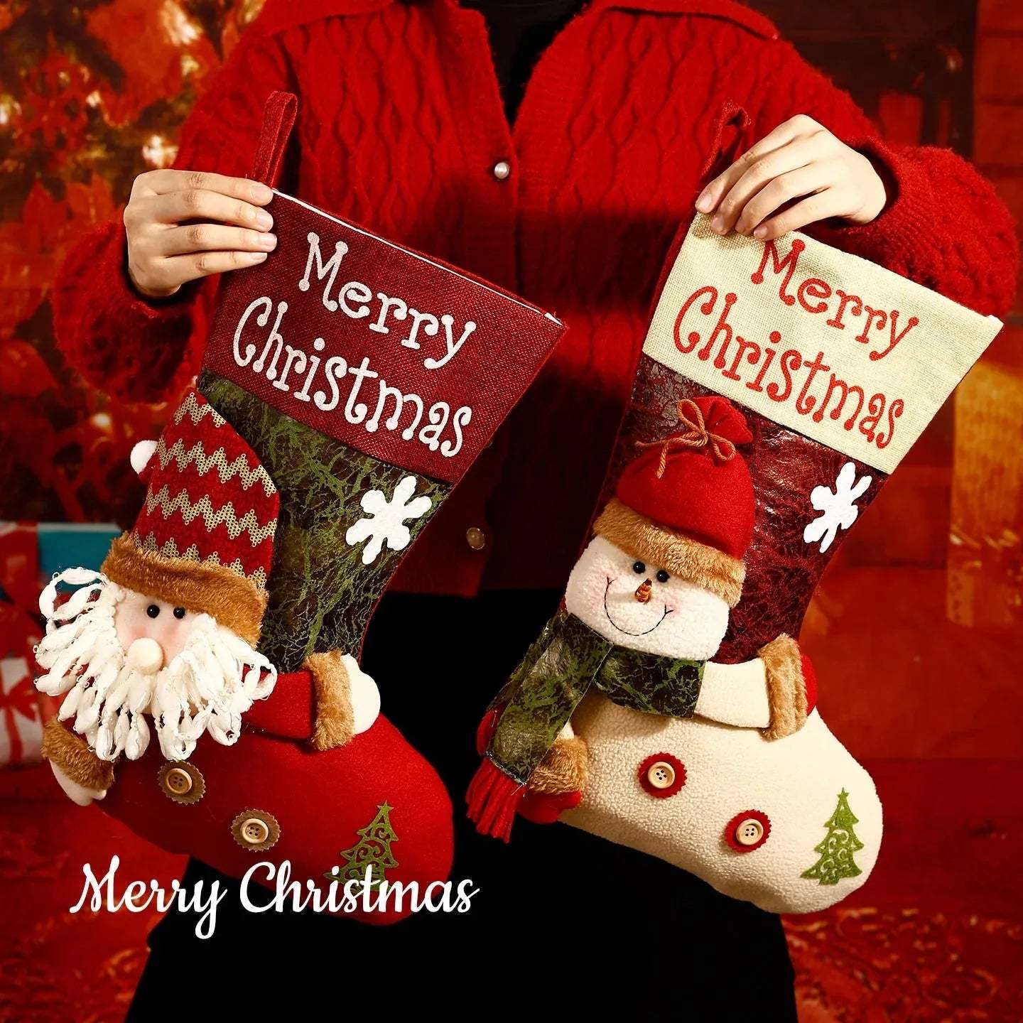 🔥 Last Day 52% OFF 🎅Personalized Christmas Stocking with 3D Character – 3 Designs