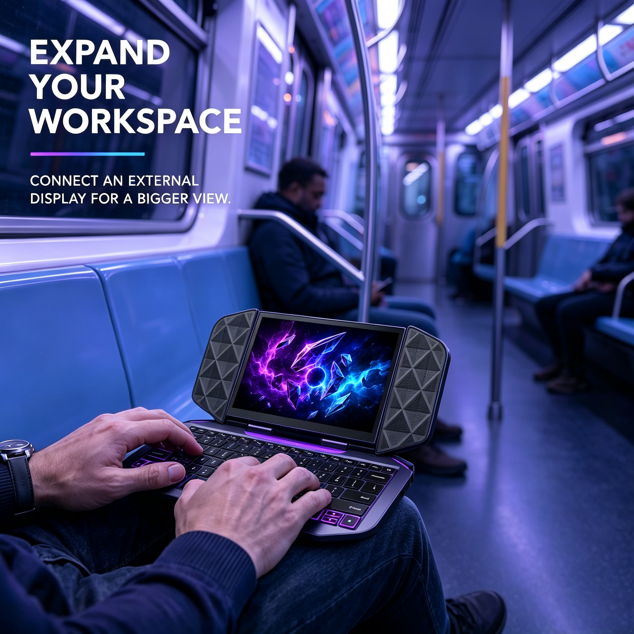 Dual Play Mini – 8" 2-in-1 Windows Gaming Handheld with Built-In Keyboard