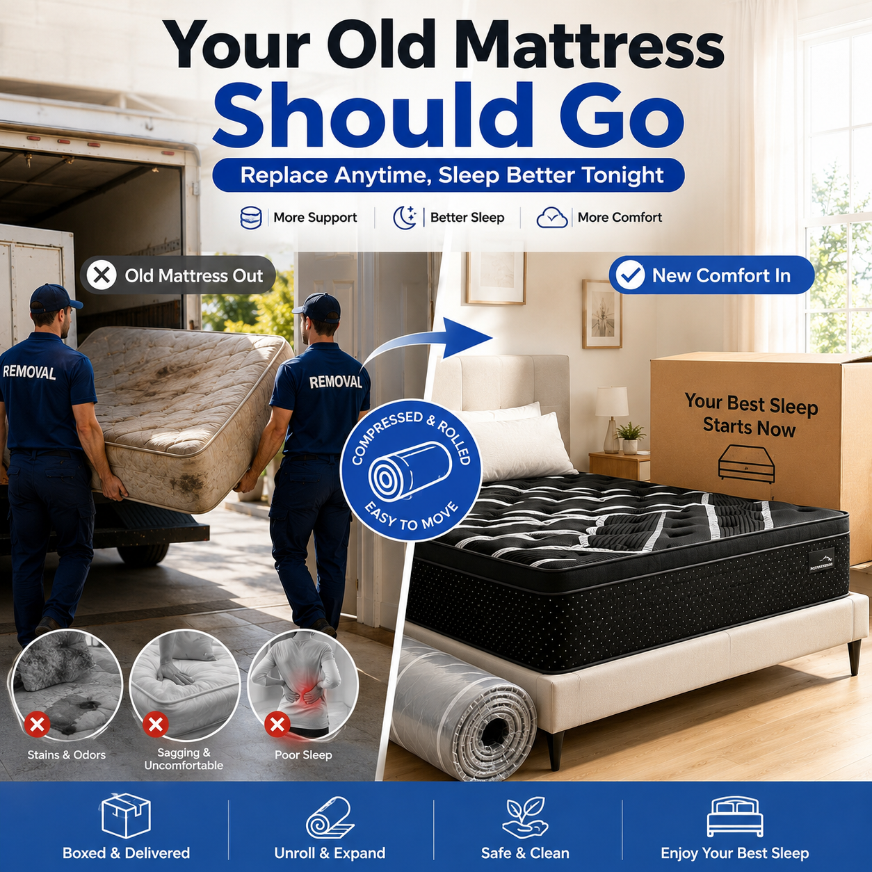Gel Memory Foam Hybrid Mattress  Euro Top Medium-Firm