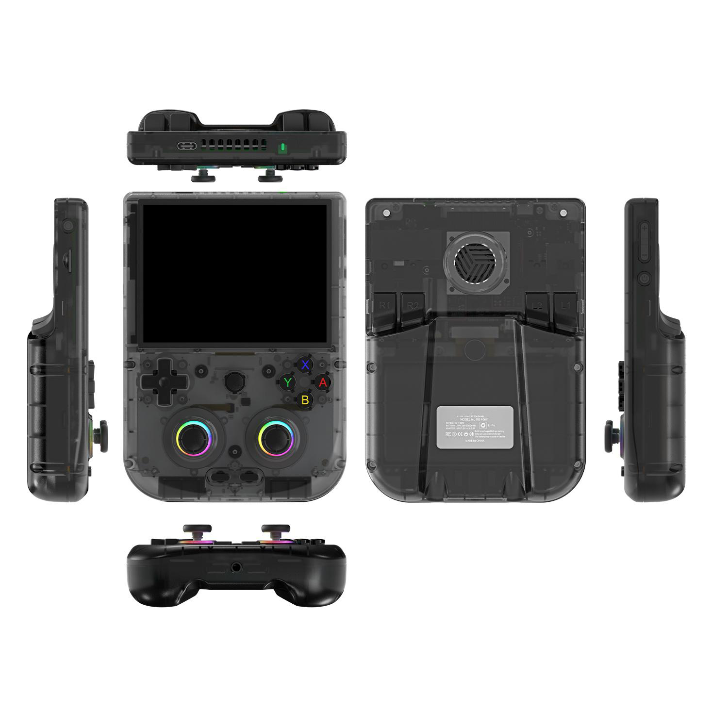 Six-angle product showcase: front, back, top, bottom, left side, right side